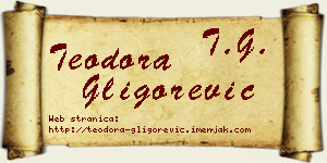 Teodora Gligorević vizit kartica